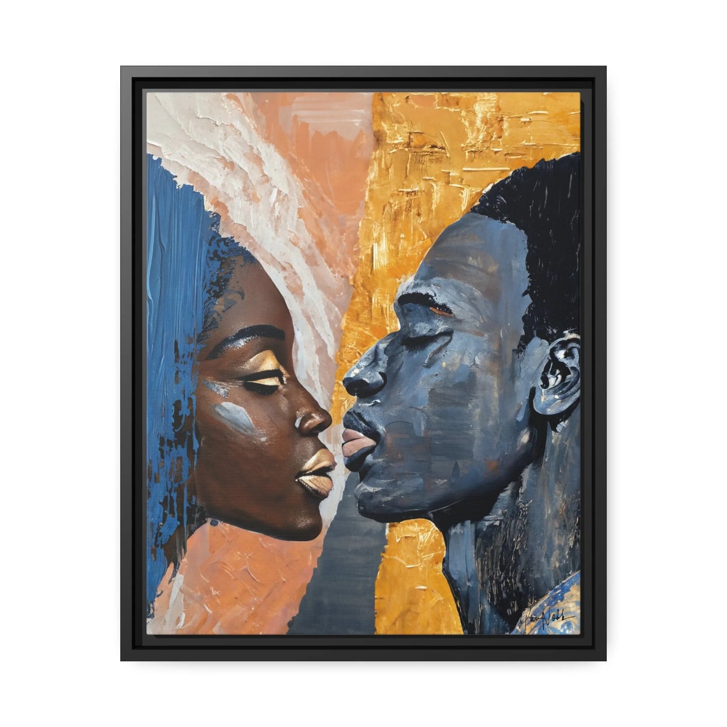 ATTEMPTED KISS Canvas Wall Art - by Queennoble